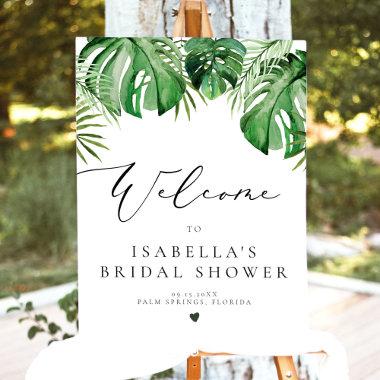 CORA Tropical Beach Palm Bridal Shower Welcome Foam Board