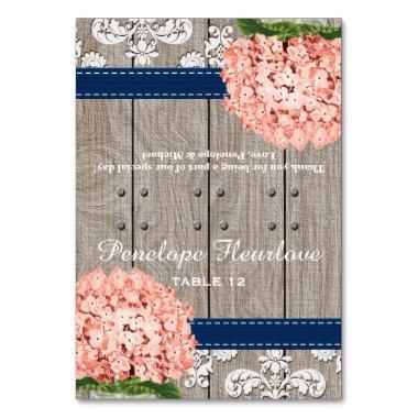 Coral Navy Blue Hydrangea DIY Tent Place