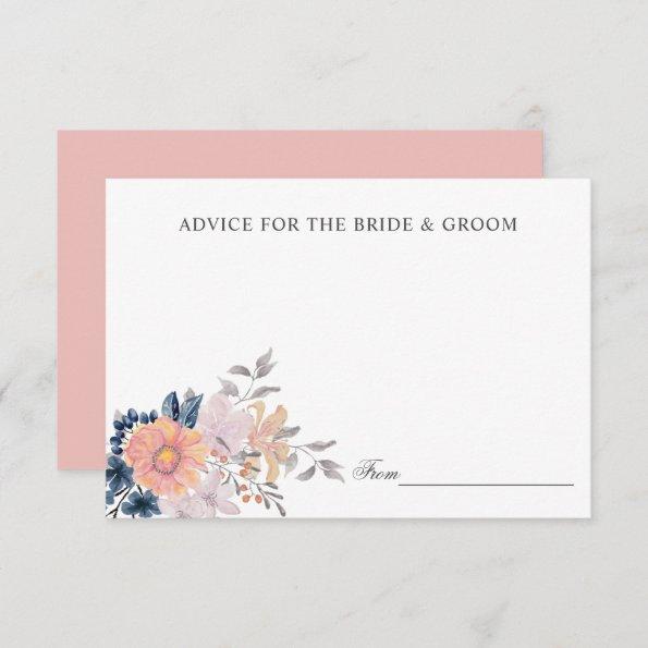 Coral & Navy Flowers Wedding Advice or recipe Inv Invitations