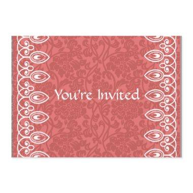 Coral Pink Brocade