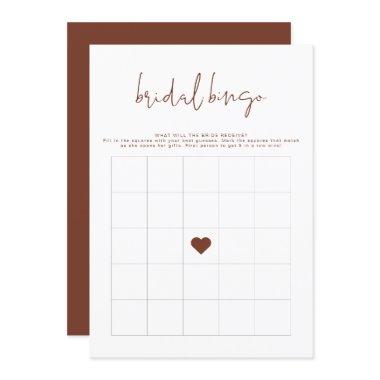 CORIANDER Boho Rust Colored Shower Bingo Game Invitations