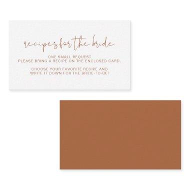 CORIANDER Boho Terracotta Recipes for the Bride Enclosure Invitations