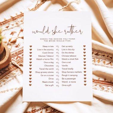 CORIANDER Boho Would She Rather Bridal Game