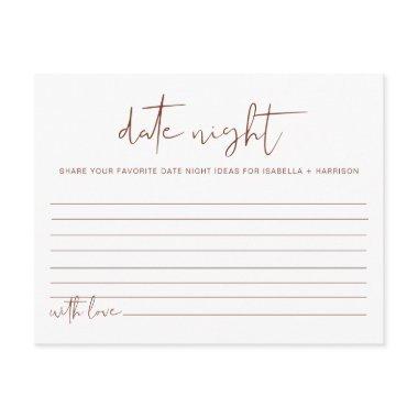 CORIANDER Rust Colored Date Night Ideas Invitations Game