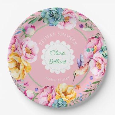 Cottagecore Hummingbird  Paper Plates