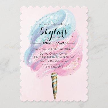 Cotton Candy Bridal Shower Invitations