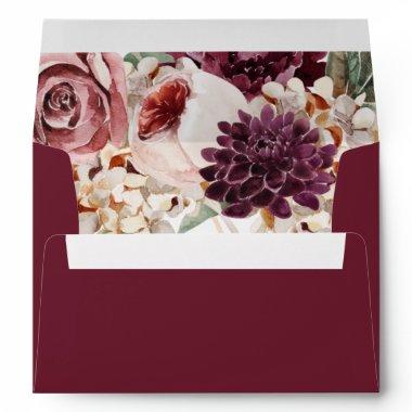 Country Boho Rustic Rose Floral Envelopes