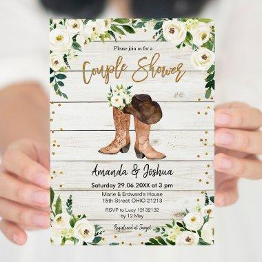 Country Boots Couple Shower