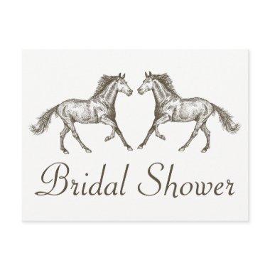 Country  Horse Brown Wedding Rustic Invitation Post