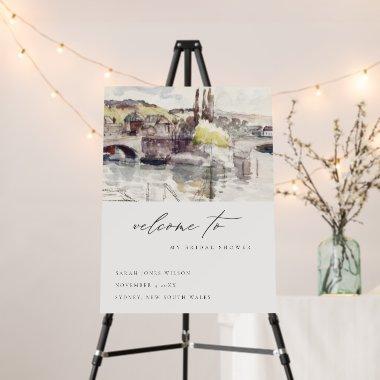 Country Bridge Riverside  Welcome Foam Board