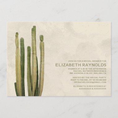 Country Cactus Bridal Shower Invitations