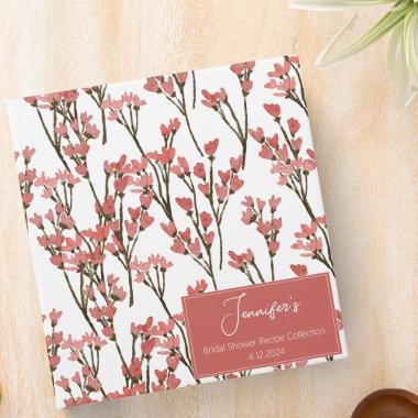 Country Floral Bridal Shower Recipe Collection 3 Ring Binder