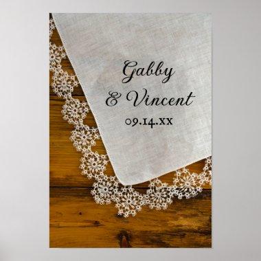 Country Lace Barn Wedding Poster