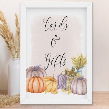 Country Pumpkin Blush Fall Invitations and Gifts Poster