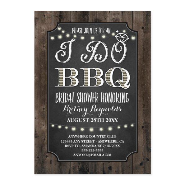 Country Rustic I Do BBQ Bridal Shower Invitations