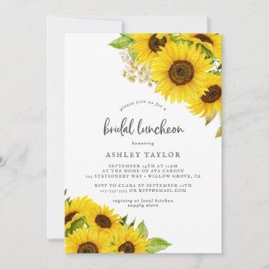 Country Sunflower Bridal Luncheon Invitations