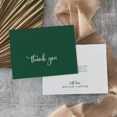 Country Sunflower Emerald Green Coordinate Thank You Invitations