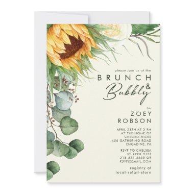 Country Sunflower Light Yellow Brunch and Bubbly