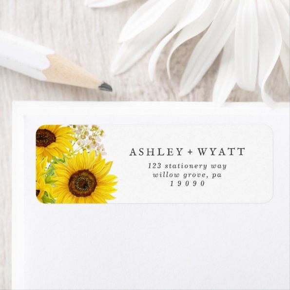 Country Sunflower Return Address Label