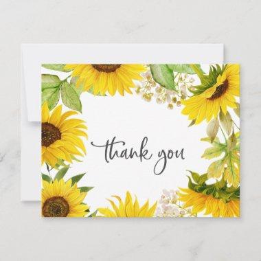 Country Sunflower Thank You Invitations