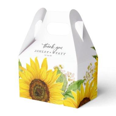 Country Sunflower Thank You Favor Box