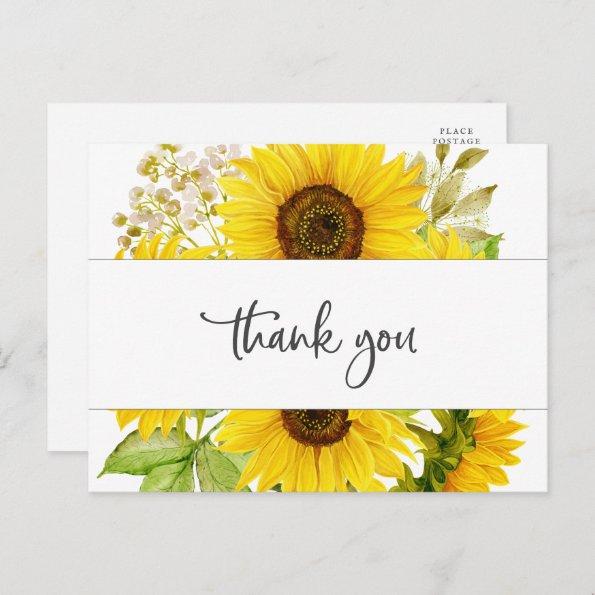 Country Sunflower Thank You PostInvitations
