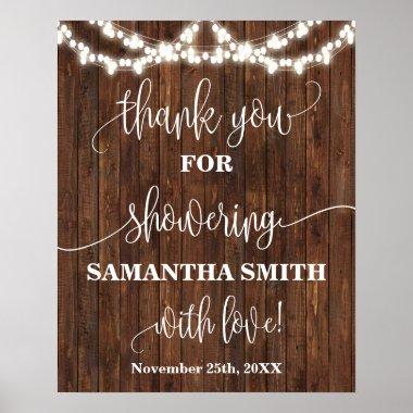 Country Thank You for Showering Bride to be Sing Poster