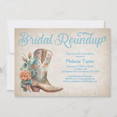 Country Western Boots Bridal Shower Invitations
