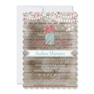 Country Wood Rustic Mason Jar  Invite