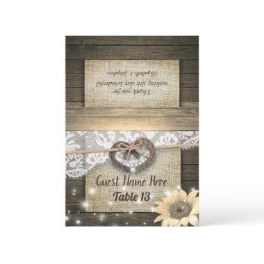 Couple Horseshoe Heart Wedding Table Number Escort