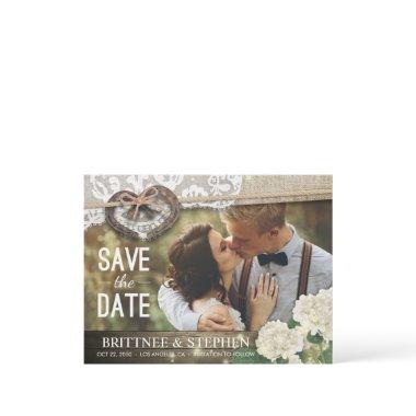 Couple Horseshoe Hydrangea Wedding Save Date PHOTO Post
