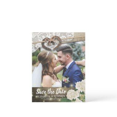 Couple Horseshoe Hydrangea Wedding Save Date PHOTO Post