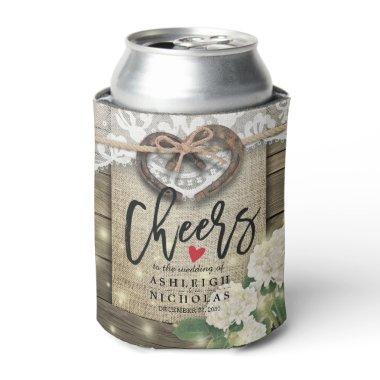 Couple Horseshoe Wedding Cheers to Love Can Cooler