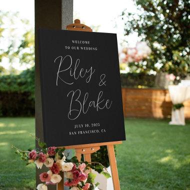 Couple Names EDITABLE COLOR Welcome Sign Canvas