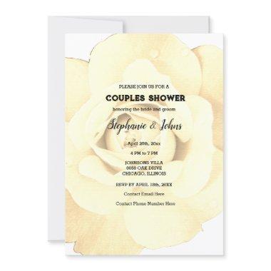 Couple Shower Ivory Floral Rose Flower Wedding