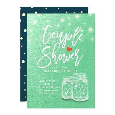 Couple Shower Wedding Shower Mason Jars Green Gold