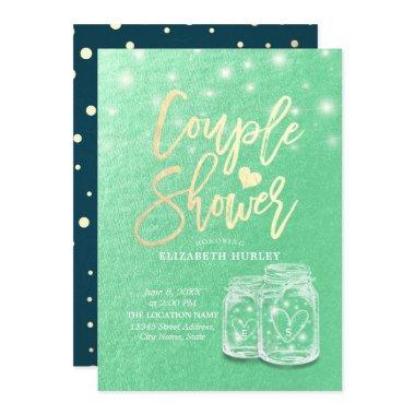 Couple Shower Wedding Shower Mason Jars Green Gold