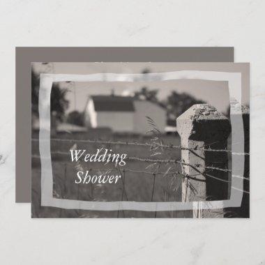 Couples Country Farm Wedding Shower Invitations