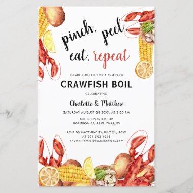 Couples Engagement Party Crawfish Boil Invitations