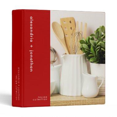 Couples Kitchen Essentials Red Recipe Binder