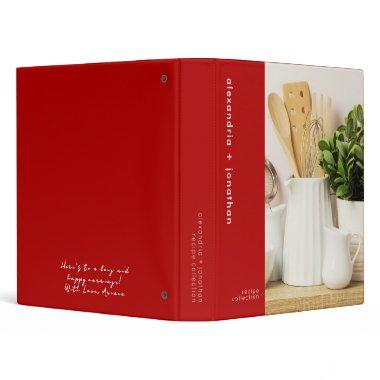 Couples Kitchen Essentials Wedding Gift Message 3 Ring Binder