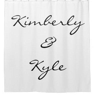 Couples Name Shower Curtain