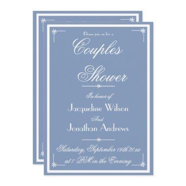 Couples Shower Rustic Chic Personalized Names RSVP Invitations