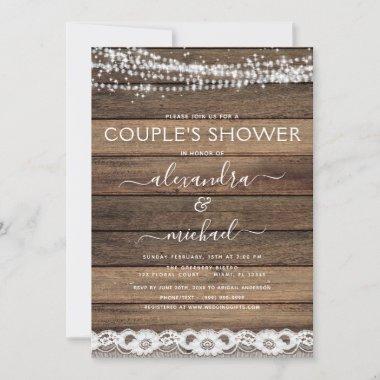 Couple's Shower Rustic Farmhouse Invitations