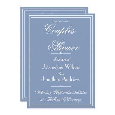Couples Shower Rustic Personalized Names RSVP Chic