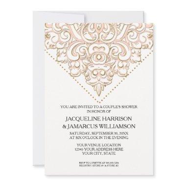 Couples Shower Rustic Wooden Board Lace Typography
