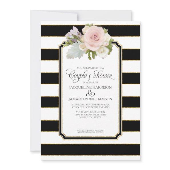 Couples Shower Script Typography Modern Art Deco