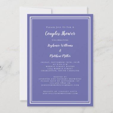Couples Shower Wedding Engagement Periwinkle Blue Invitations