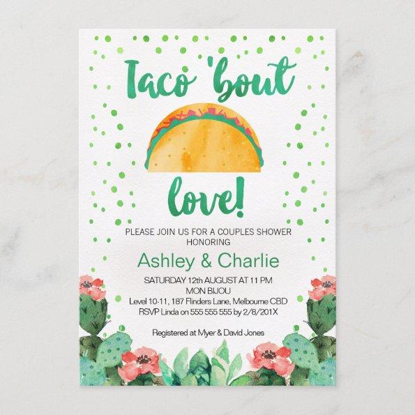 Couples Taco ''bout Love Shower Invitations
