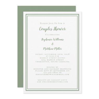 Couples Wedding Shower Engagement Sage Green White